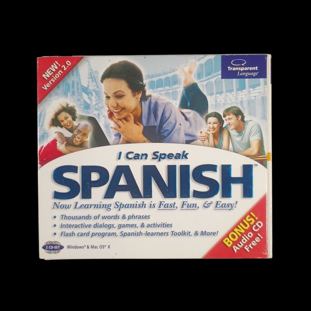 I Can Speak Spanish 2.0 Learning Program QuickTime Bonus Audio CD Windows, Mac